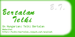 bertalan telki business card